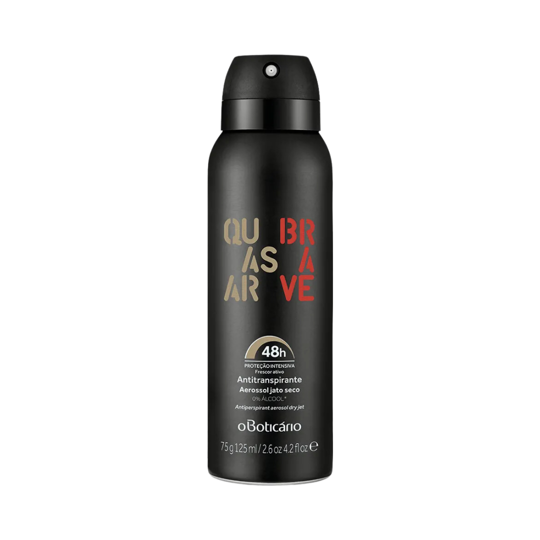 Desodorante Antitranspirante Aerosol Quasar Brave 75g/125ml