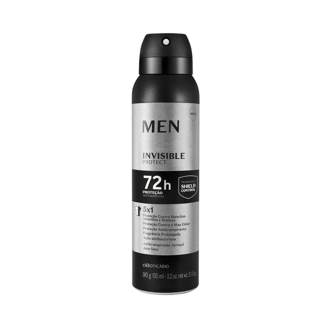 Desodorante Antitranspirante Aerosol Jato Seco Men Invisible Protect 90g/150ml