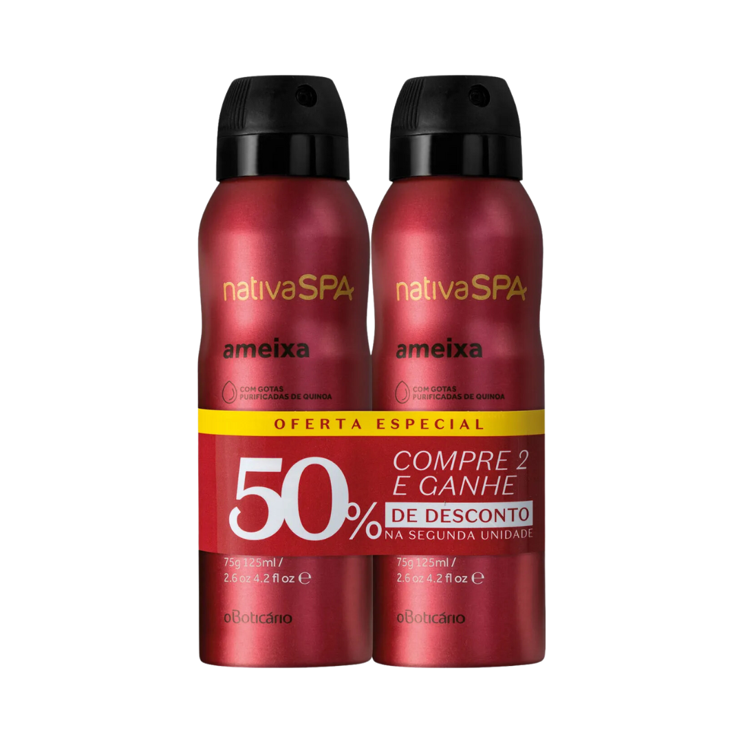 Kit Desodorante Aerossol Antitranspirante Nativa SPA Ameixa (2 unidades 75g/125ml)