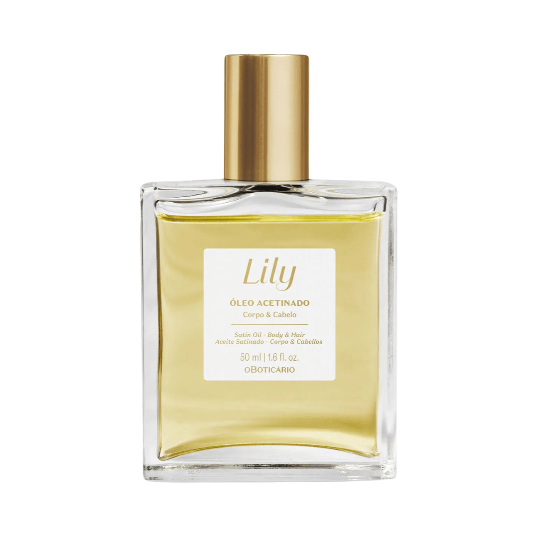 Óleo Acetinado Multifuncional Corpo e Cabelo Lily 50ml