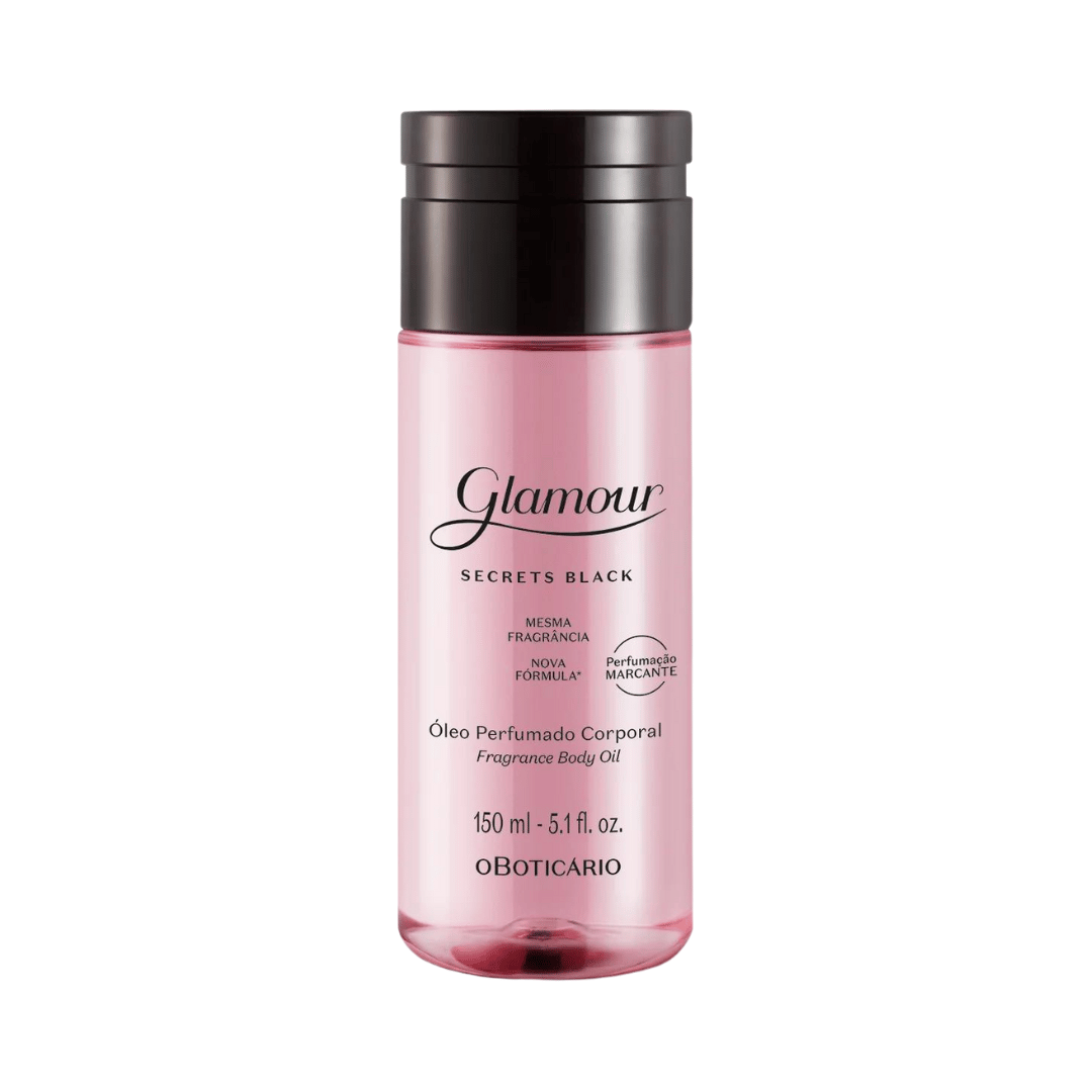 Óleo Perfumado Desodorante Corporal Glamour Secrets Black 150ml