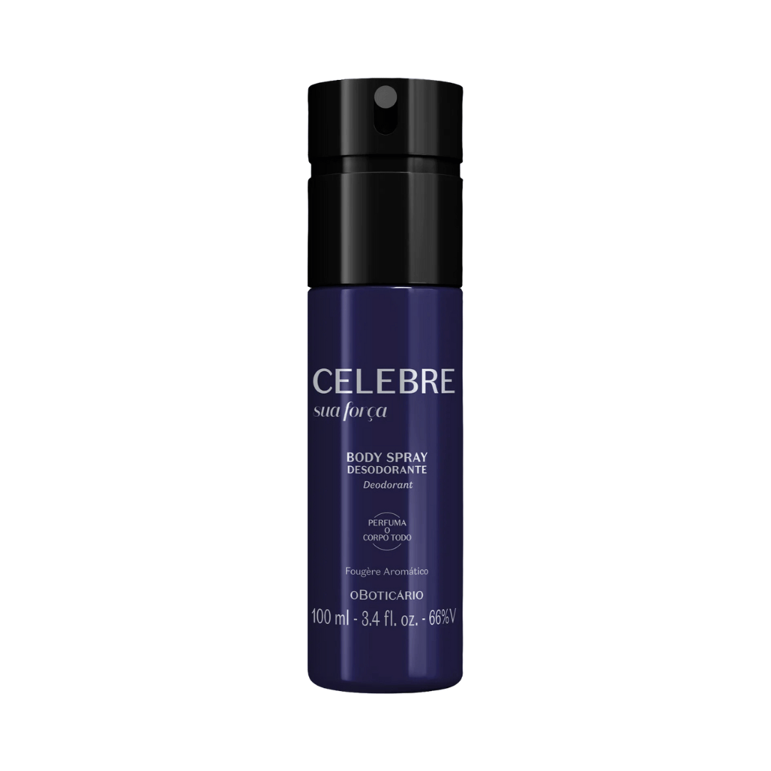 Body Spray Desodorante Masculino Celebre Sua Força 100ml