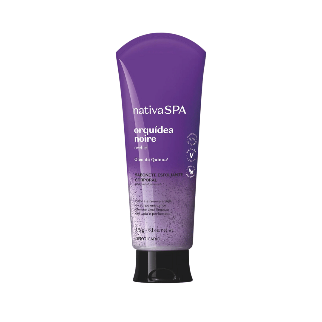 Sabonete Líquido Esfoliante Corporal Nativa Spa Orquídea Noire 175g