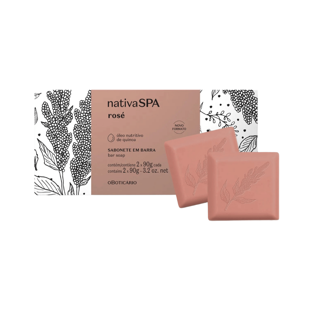 Sabonete em Barra Nativa SPA Rosé (2 unidades de 90g)