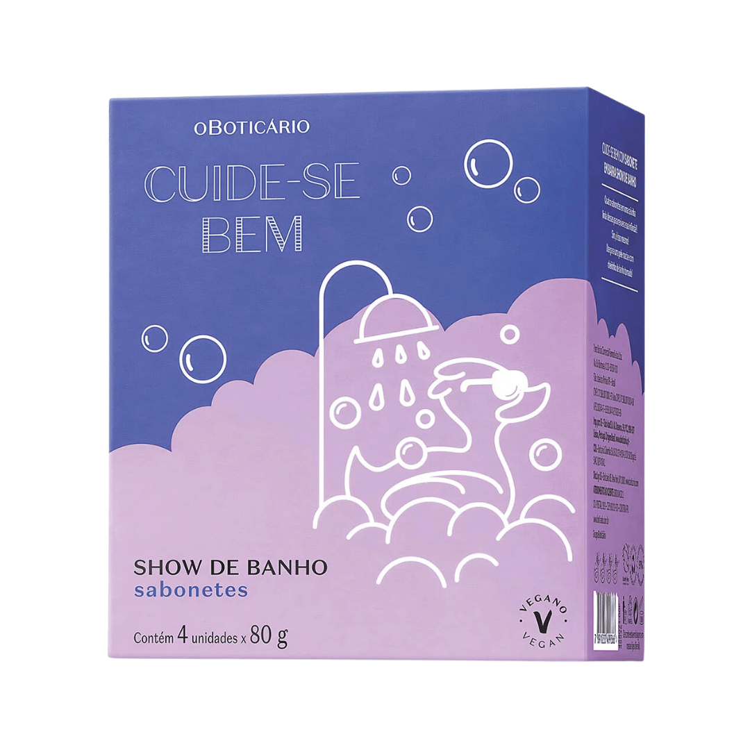 Sabonete em Barra Cuide-Bem Show de Banho (4 unidades de 80g)