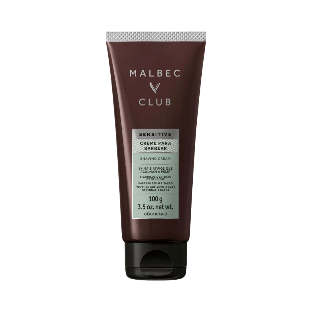 Creme de Barbear Malbec Club Sensitive 100g