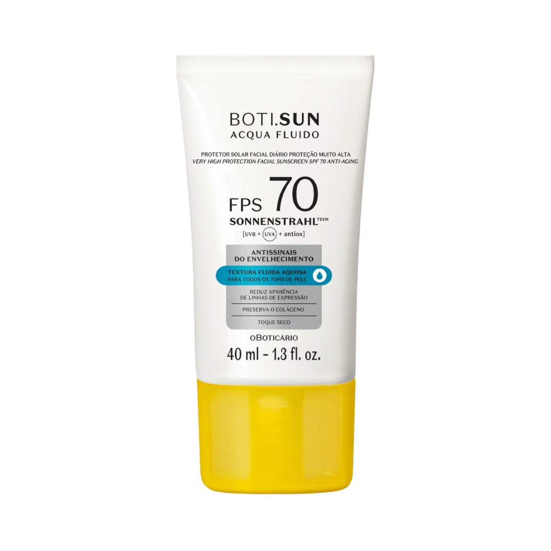 Protetor Solar Facial Antissinais FPS70 Boti.Sun Acqua Fluido 40ml