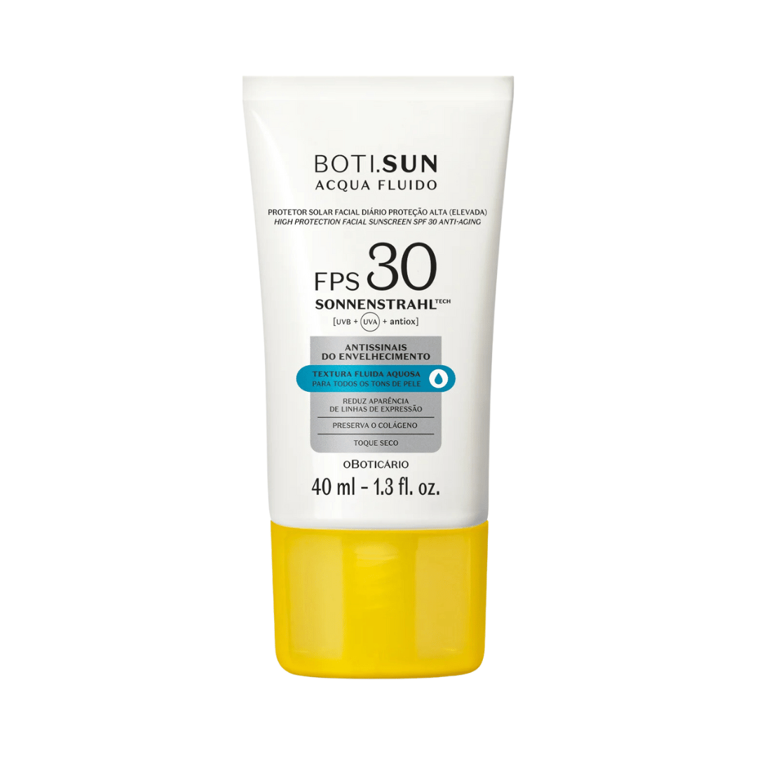 Protetor Solar Facial Antissinais FPS30 Boti.Sun Acqua Fluido 40ml