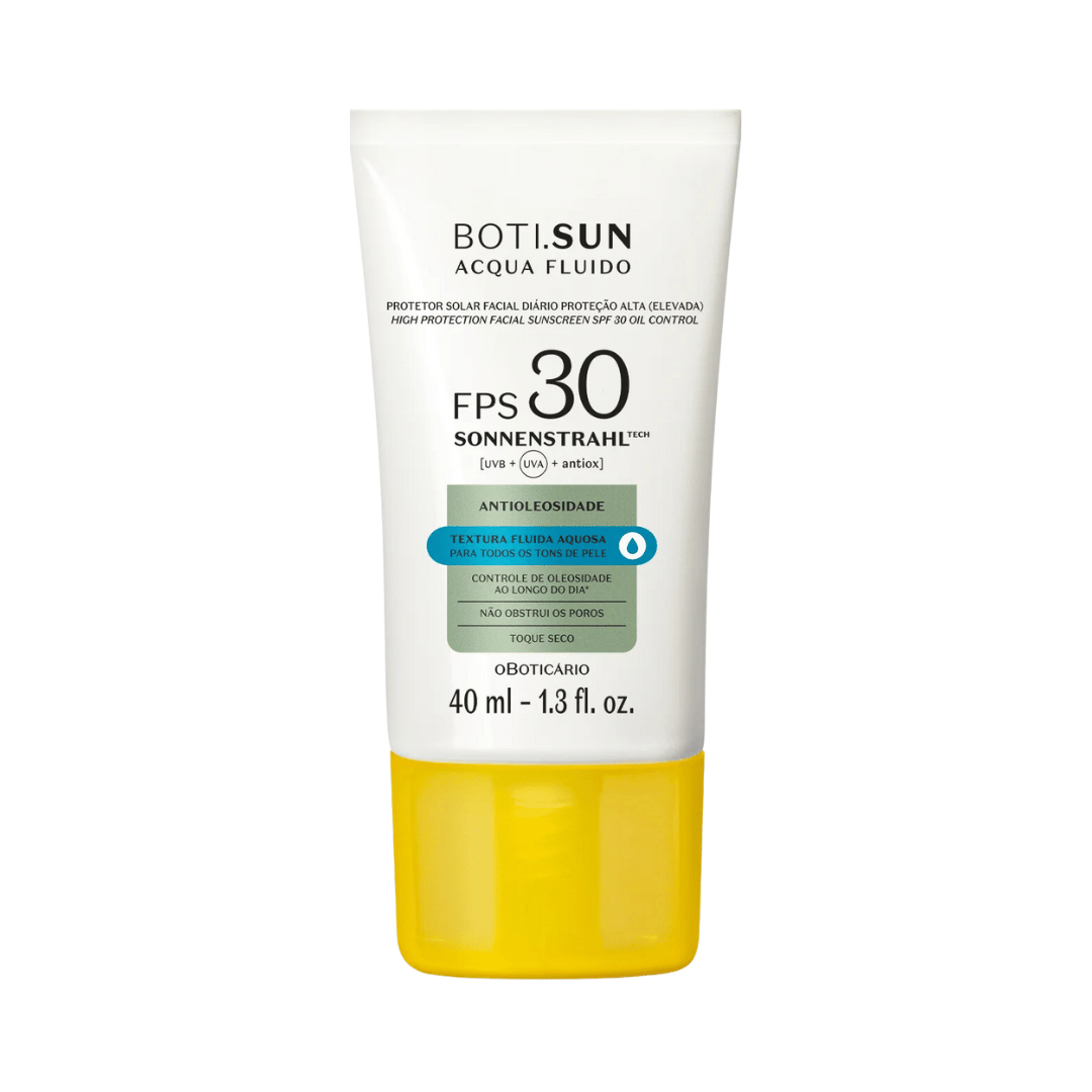 Protetor Solar Facial Antioleosidade FPS30 Boti.Sun Acqua Fluido 40ml