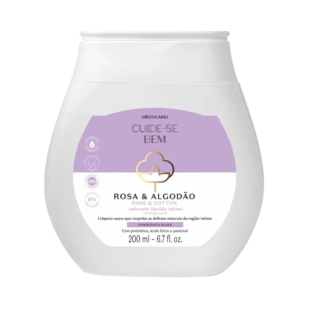 Sabonete Líquido Íntimo Cuide-se Bem Rosa e Algodão 200ml