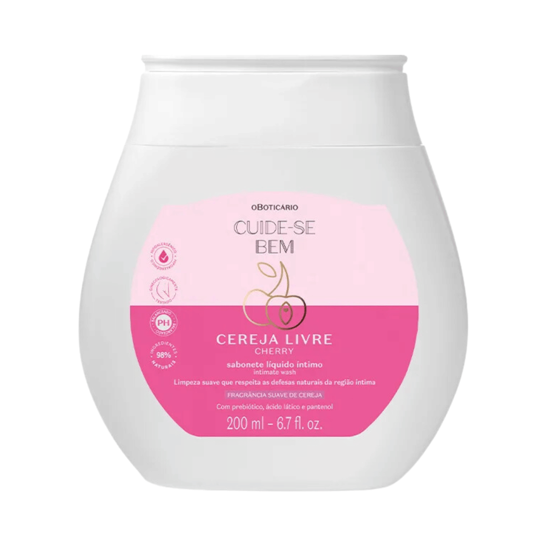 Sabonete Líquido Íntimo Cuide-se Bem Cereja Livre 200ml