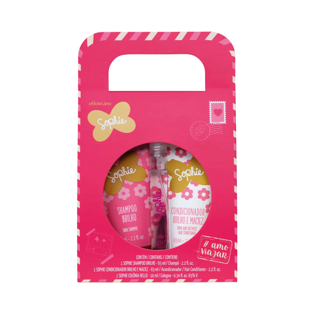 Conjunto Sophie #amoviajar o Boticário Infantil (3 Produtos)