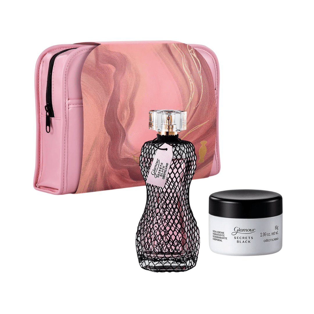 Kit Presente Dia dos Namorados Glamour Secrets Black (3 itens)