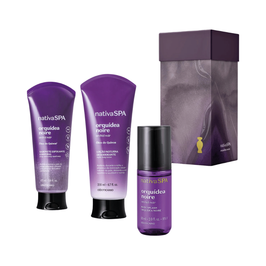 Kit Presente Dia dos Namorados Nativa Spa Orquídea Noire (3 itens)