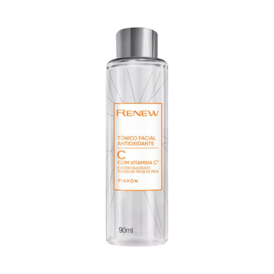 Tônico Antioxidante Facial Com Vitamina C e Ácido Glicólico Renew