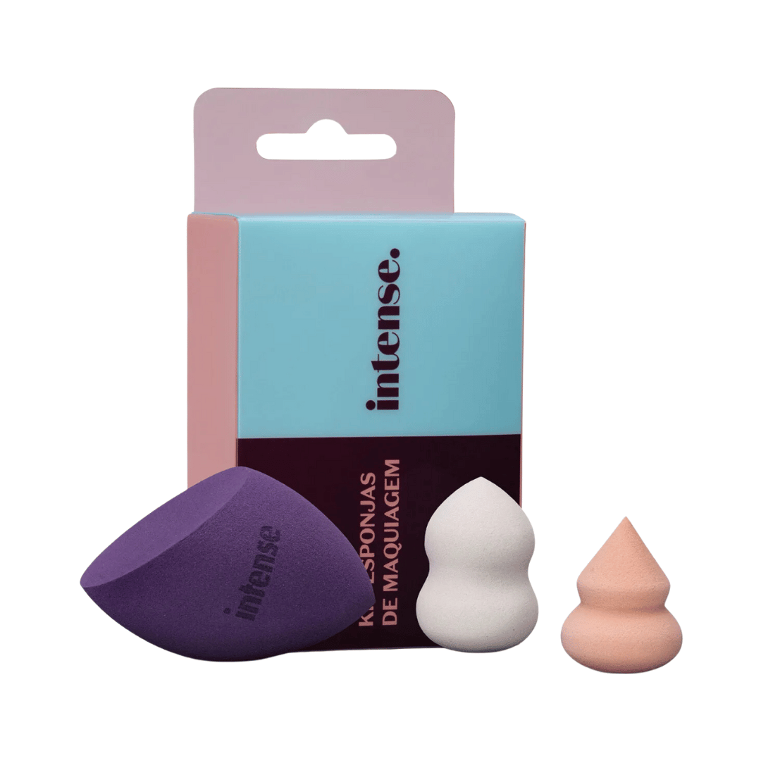 Kit Esponjas de Maquiagem Intense (3 unidades)