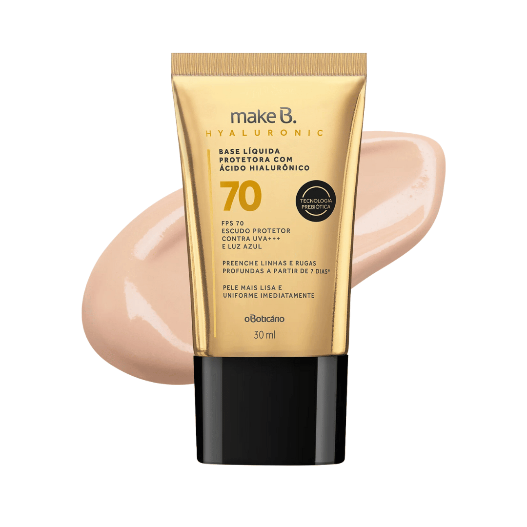 Base Líquida Protetora Make B. Hyaluronic FPS 70 - Cor 10