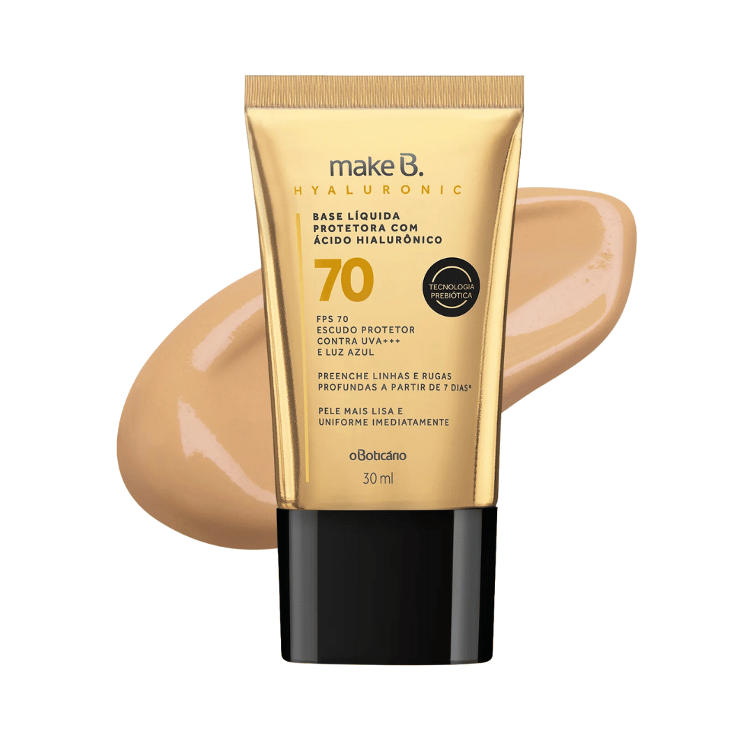 Base Líquida Protetora Make B. Hyaluronic FPS 70 - Cor 15