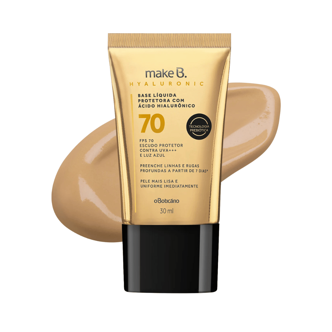 Base Líquida Protetora Make B. Hyaluronic FPS 70 - Cor 20