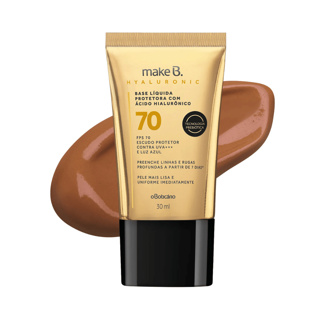 Base Líquida Protetora Make B. Hyaluronic FPS 70 - Cor 70