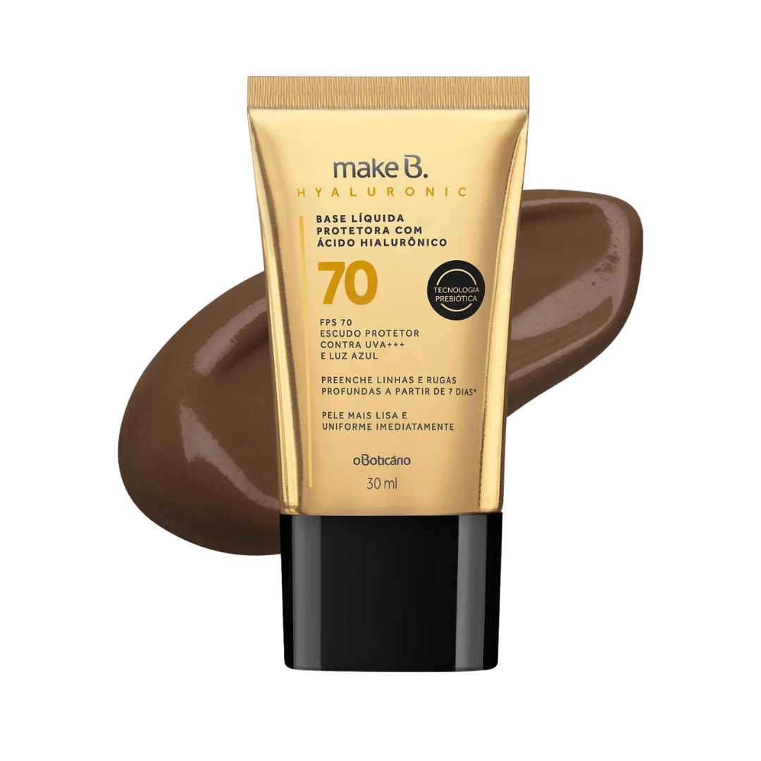 Base Líquida Protetora Make B. Hyaluronic FPS 70 - Cor 80