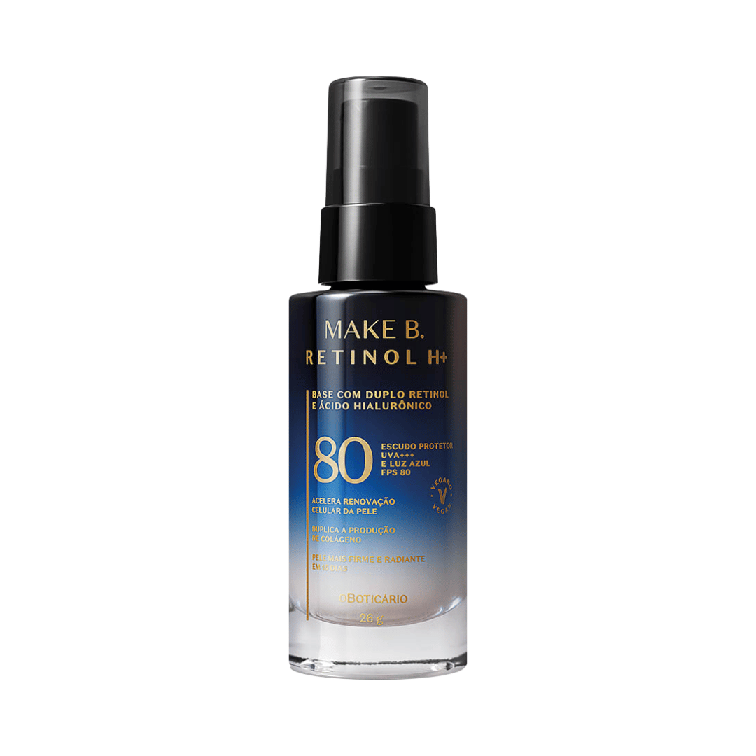 Base Líquida com FPS 80 Make B. Retinol H+ - Cor 15