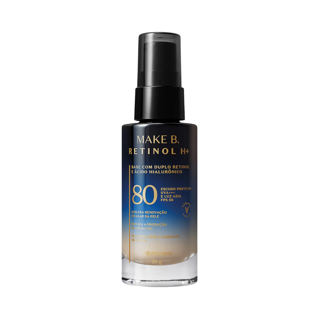 Base Líquida com FPS 80 Make B. Retinol H+ - Cor 20