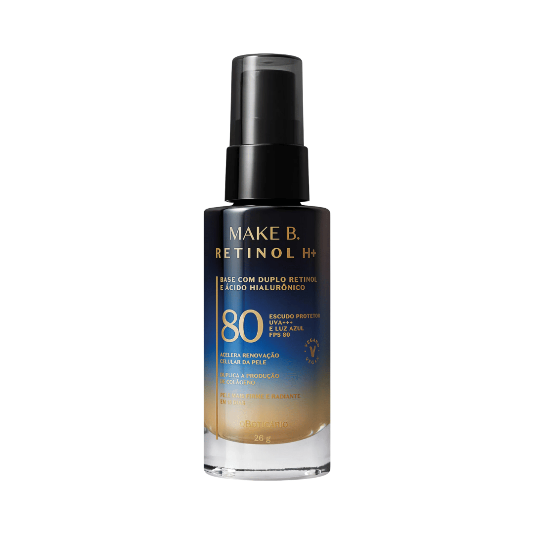 Base Líquida com FPS 80 Make B. Retinol H+ - Cor 50