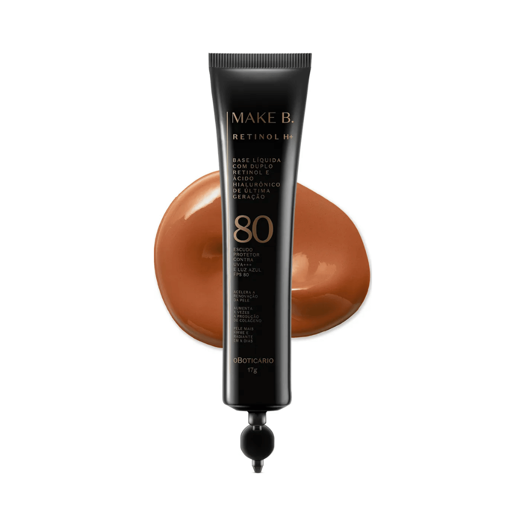 Refil Base Líquida com FPS 80 Make B. Retinol H+ - Cor 60