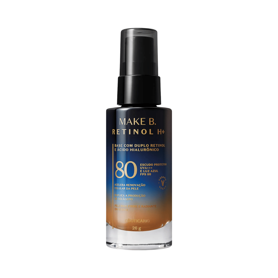 Base Líquida com FPS 80 Make B. Retinol H+ - Cor 65