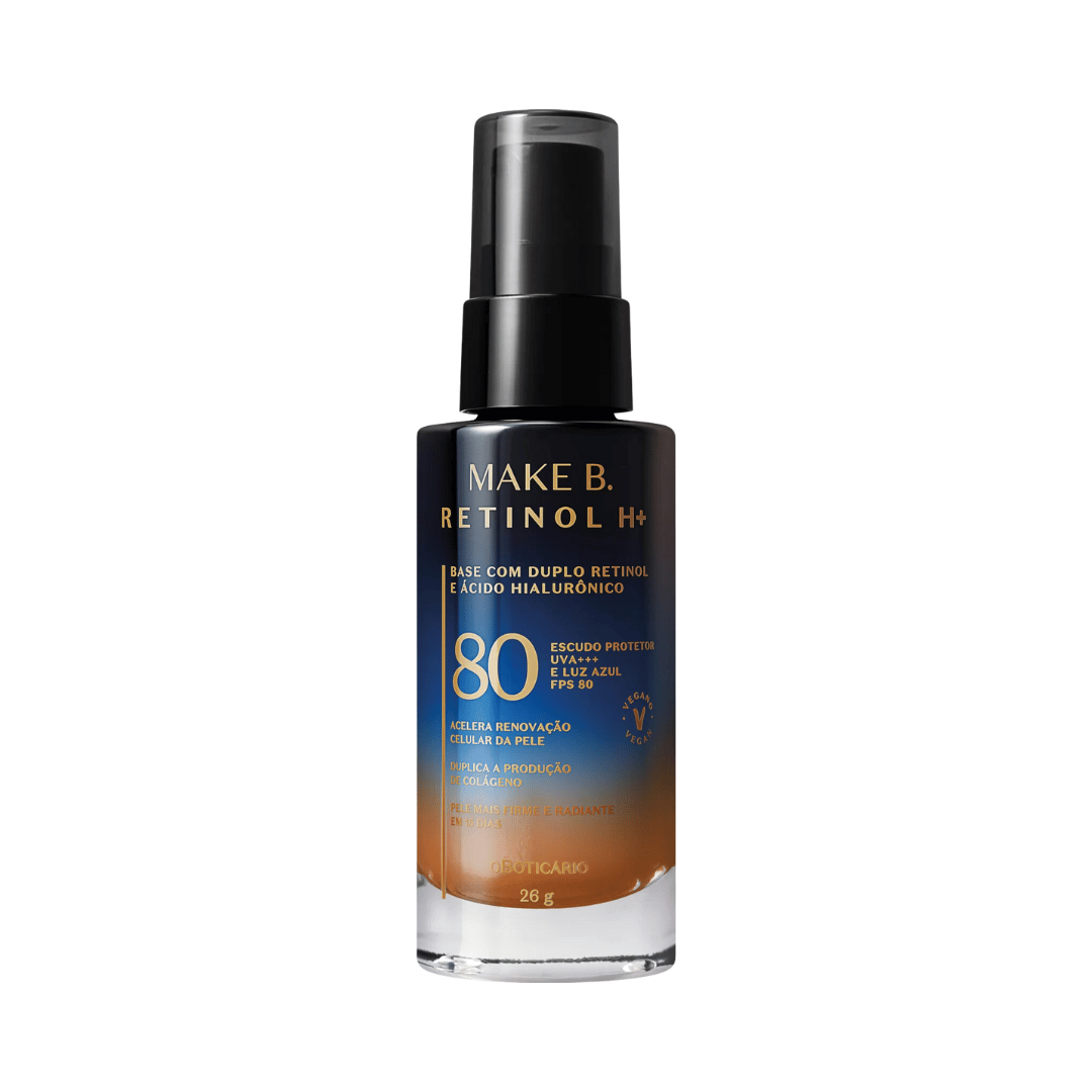 Base Líquida com FPS 80 Make B. Retinol H+ - Cor 70