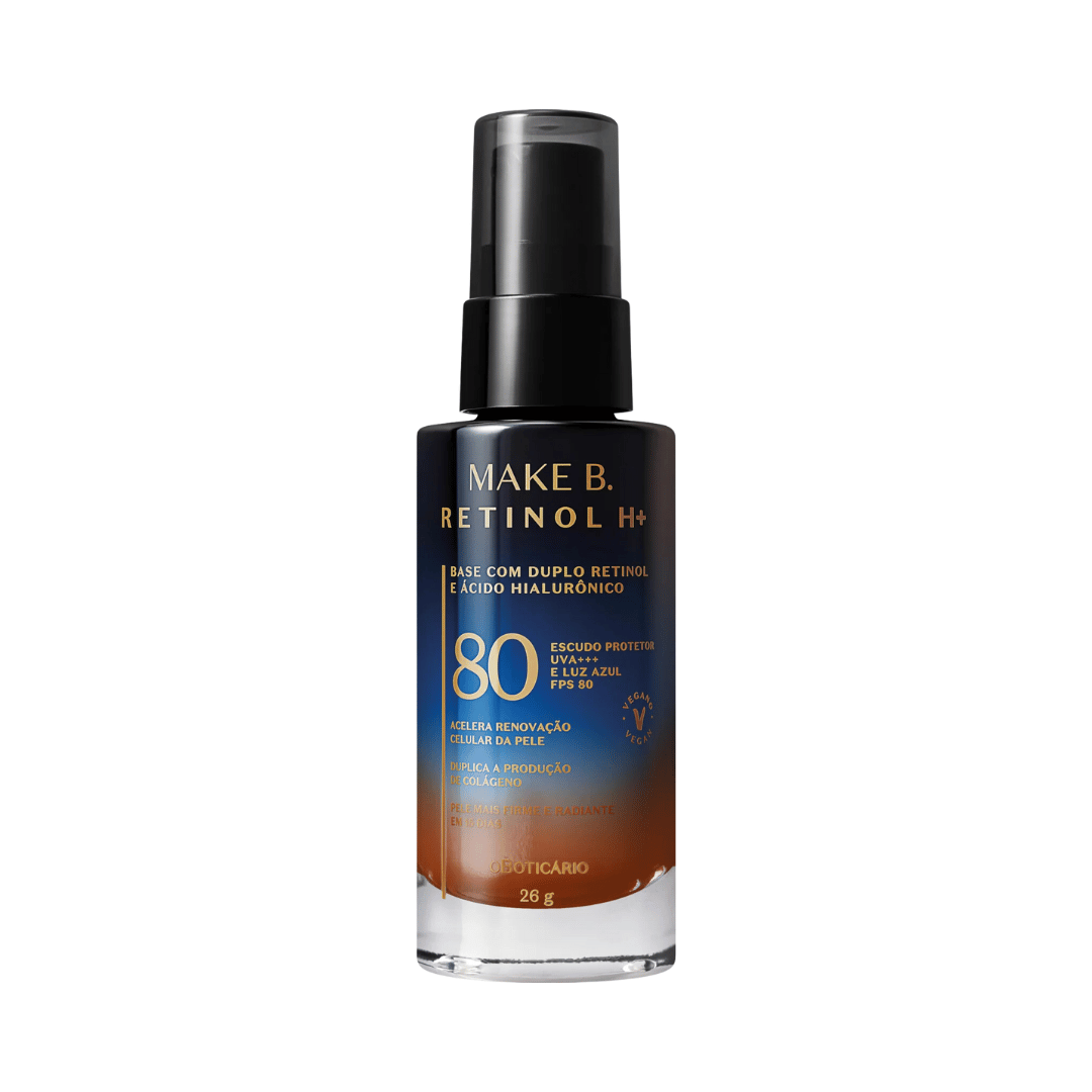 Base Líquida com FPS 80 Make B. Retinol H+ - Cor 75