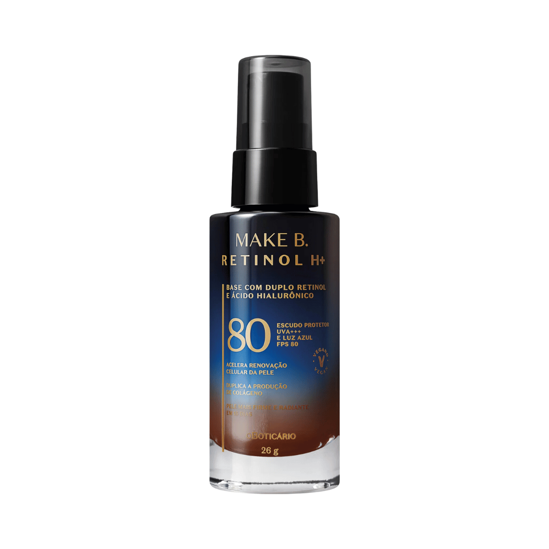 Base Líquida com FPS 80 Make B. Retinol H+ - Cor 80