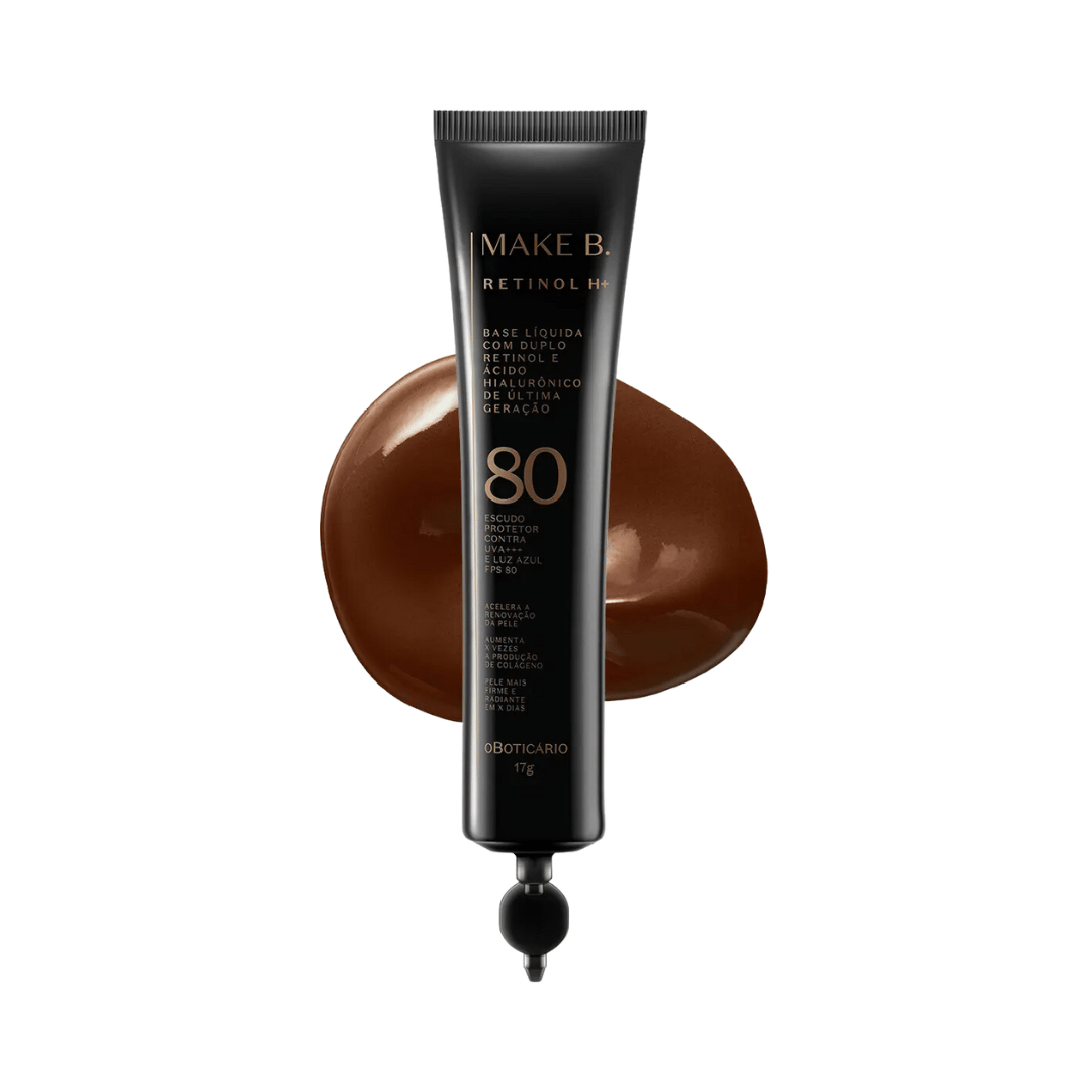 Refil Base Líquida com FPS 80 Make B. Retinol H+ - Cor 80