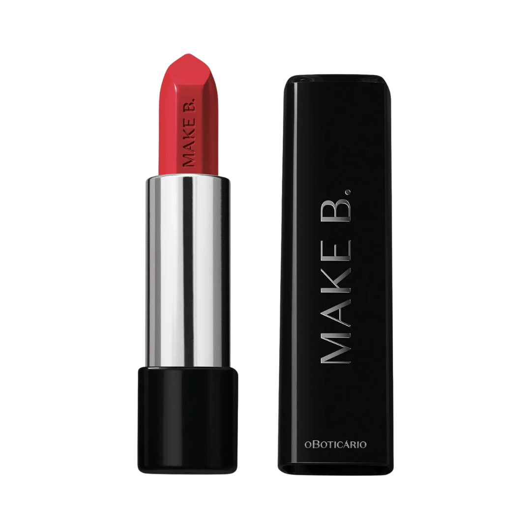 Batom Glossy Vermelho Raspyberry Make B.
