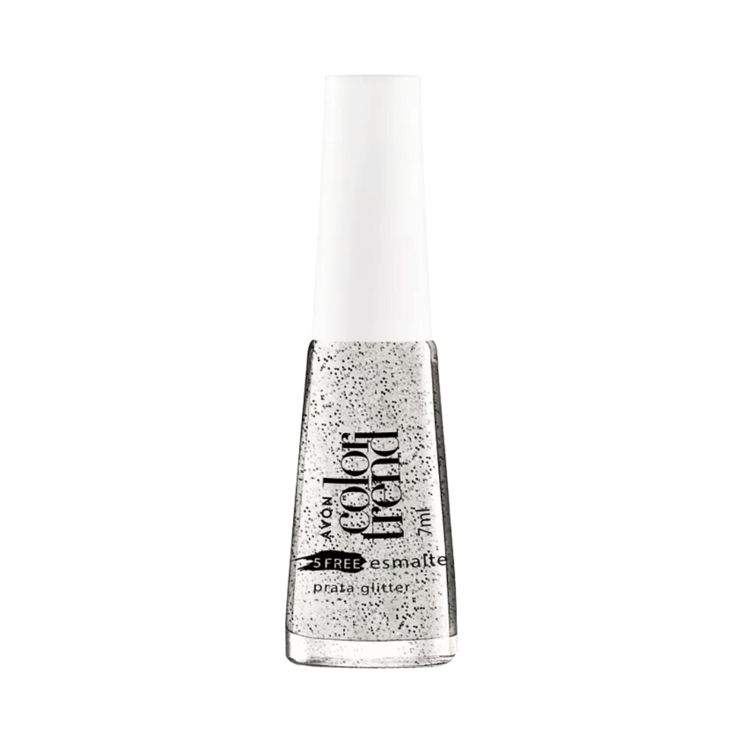 Esmalte Color Trend Ultra Cobertura e Brilho - Prata Glitter