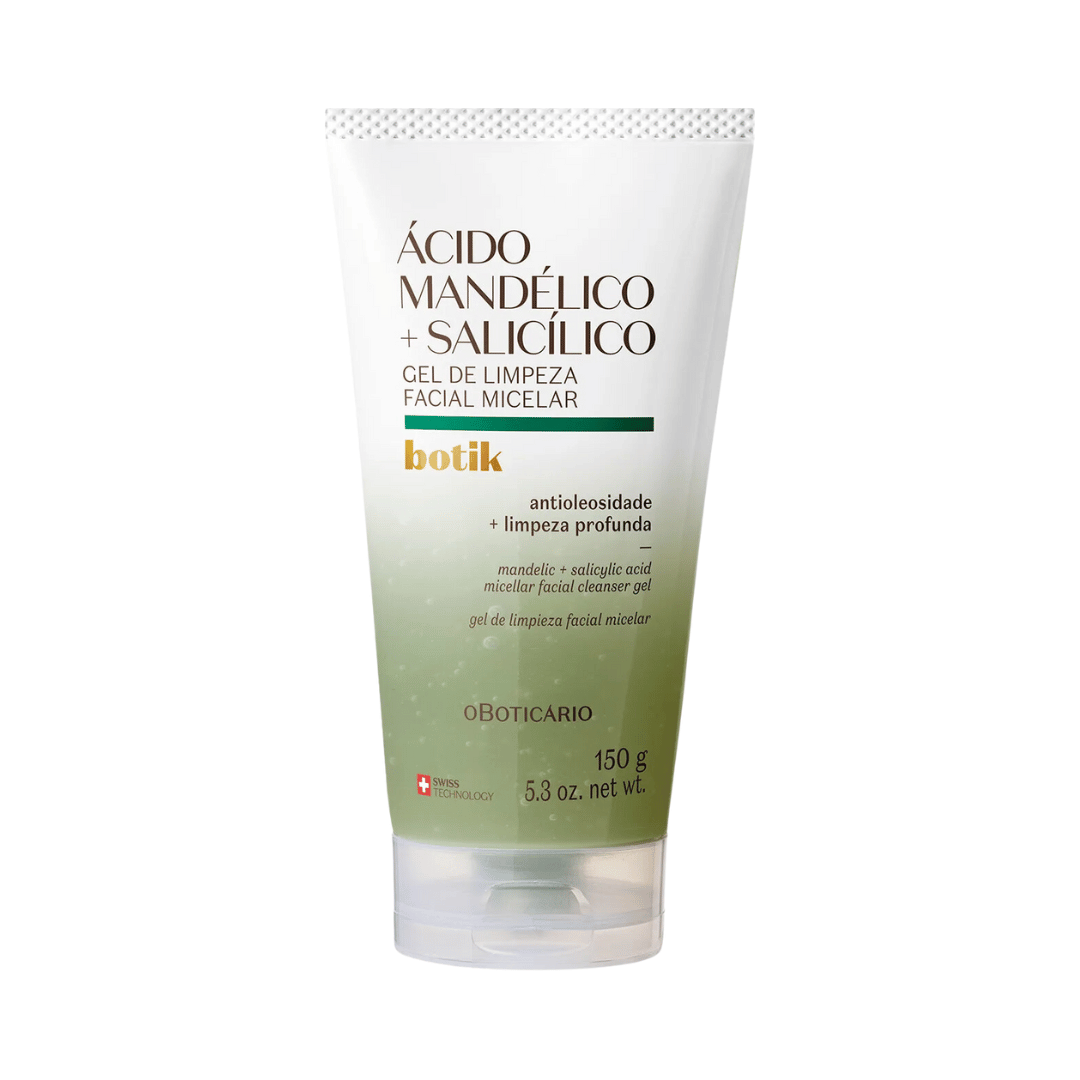 Gel de Limpeza Facial Micelar Ácido Mandélico + Salicílico Botik 150g