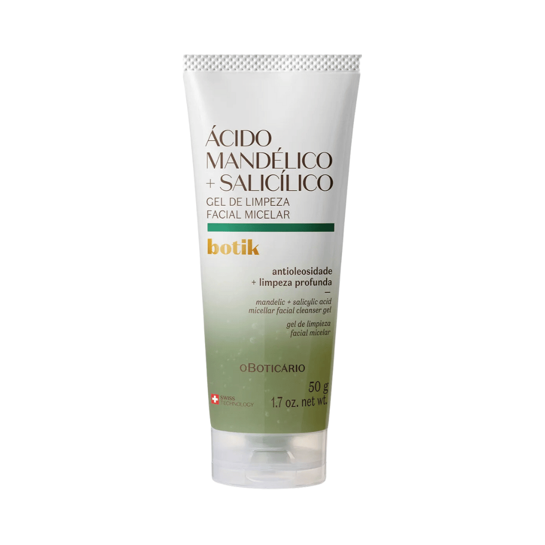 Gel de Limpeza Facial Micelar Ácido Mandélico + Salicílico Botik 50g