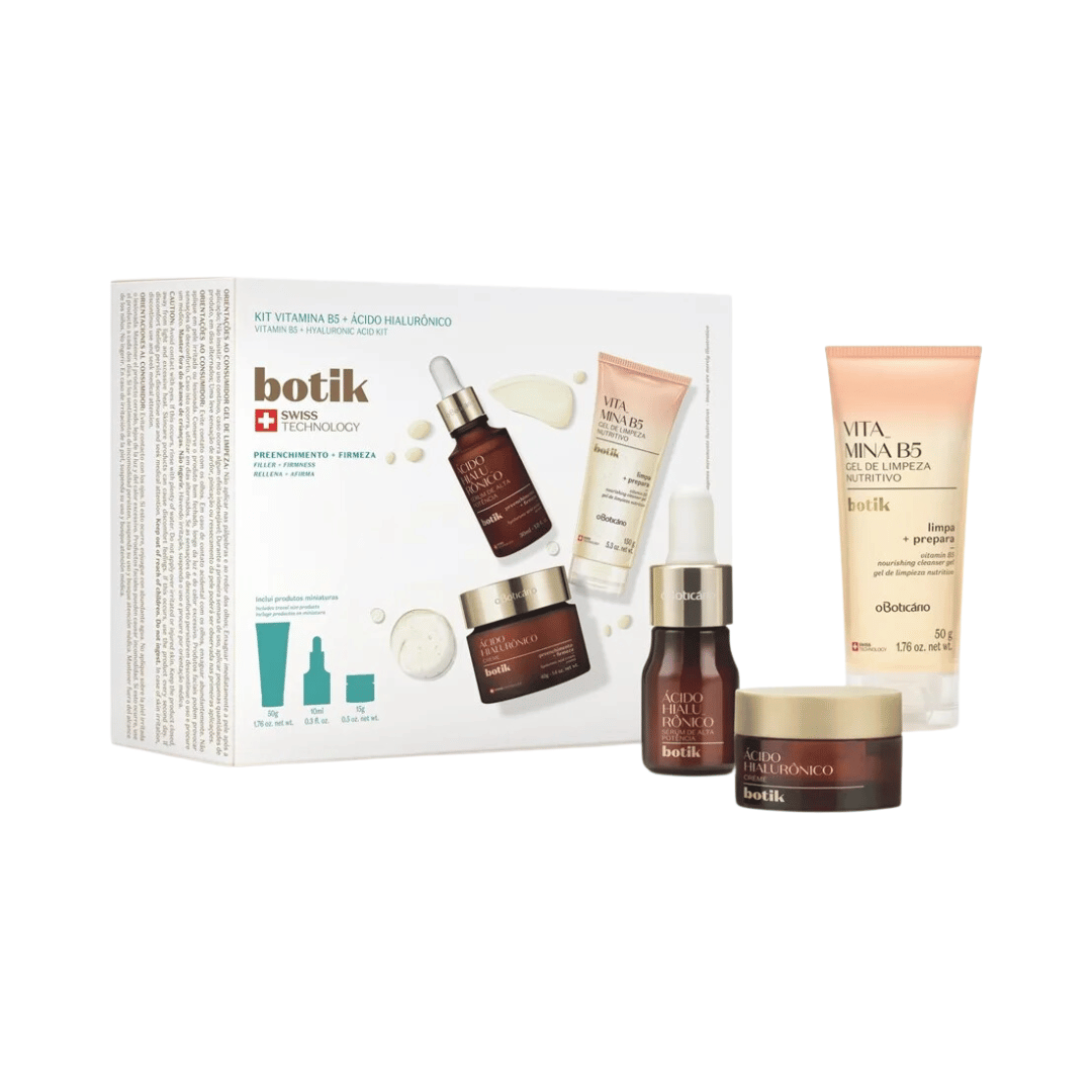 Kit Botik Ácido Hialurônico + Vitamina B5 (3 itens)