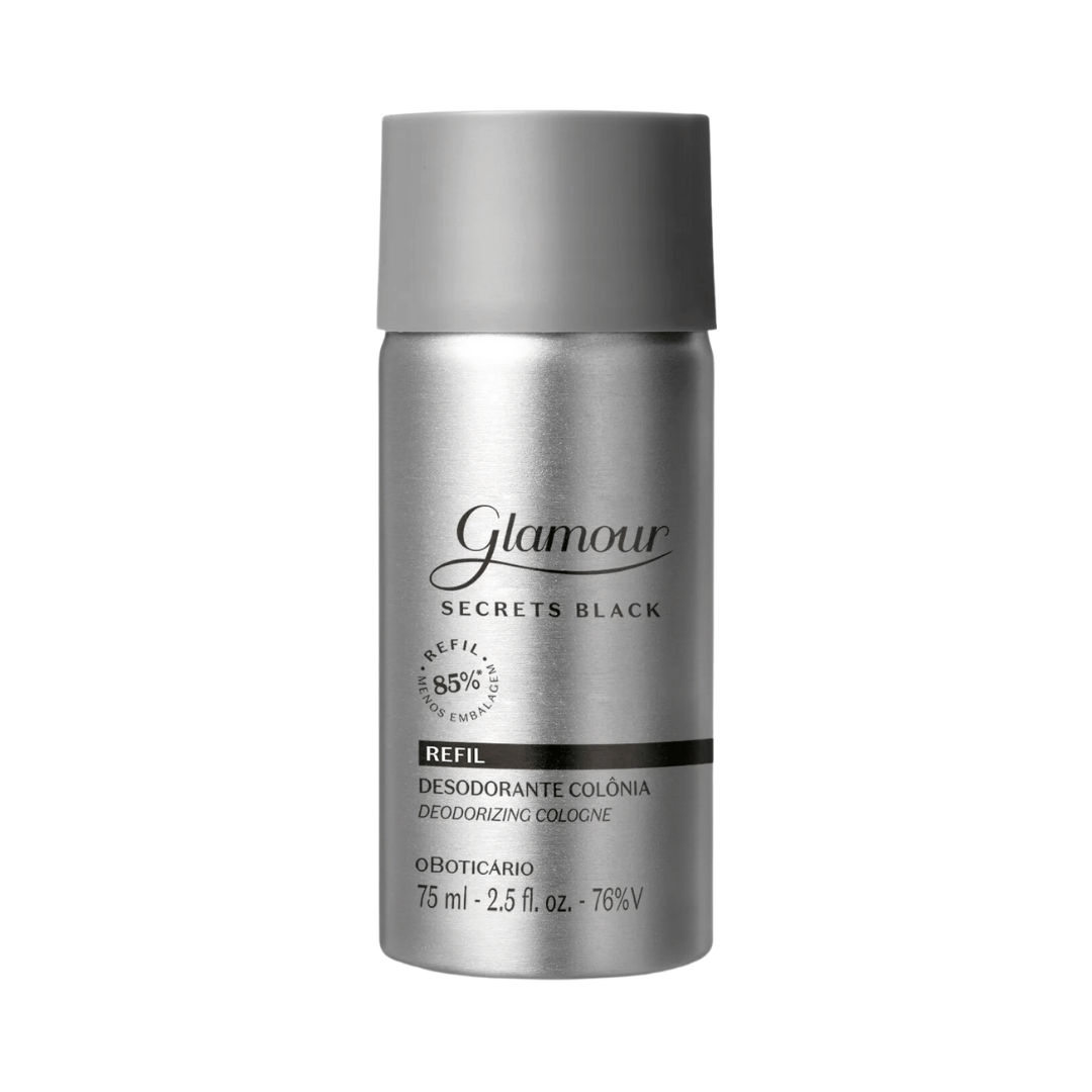 Refil Glamour Secret Black Desodorante Colônia 75ml