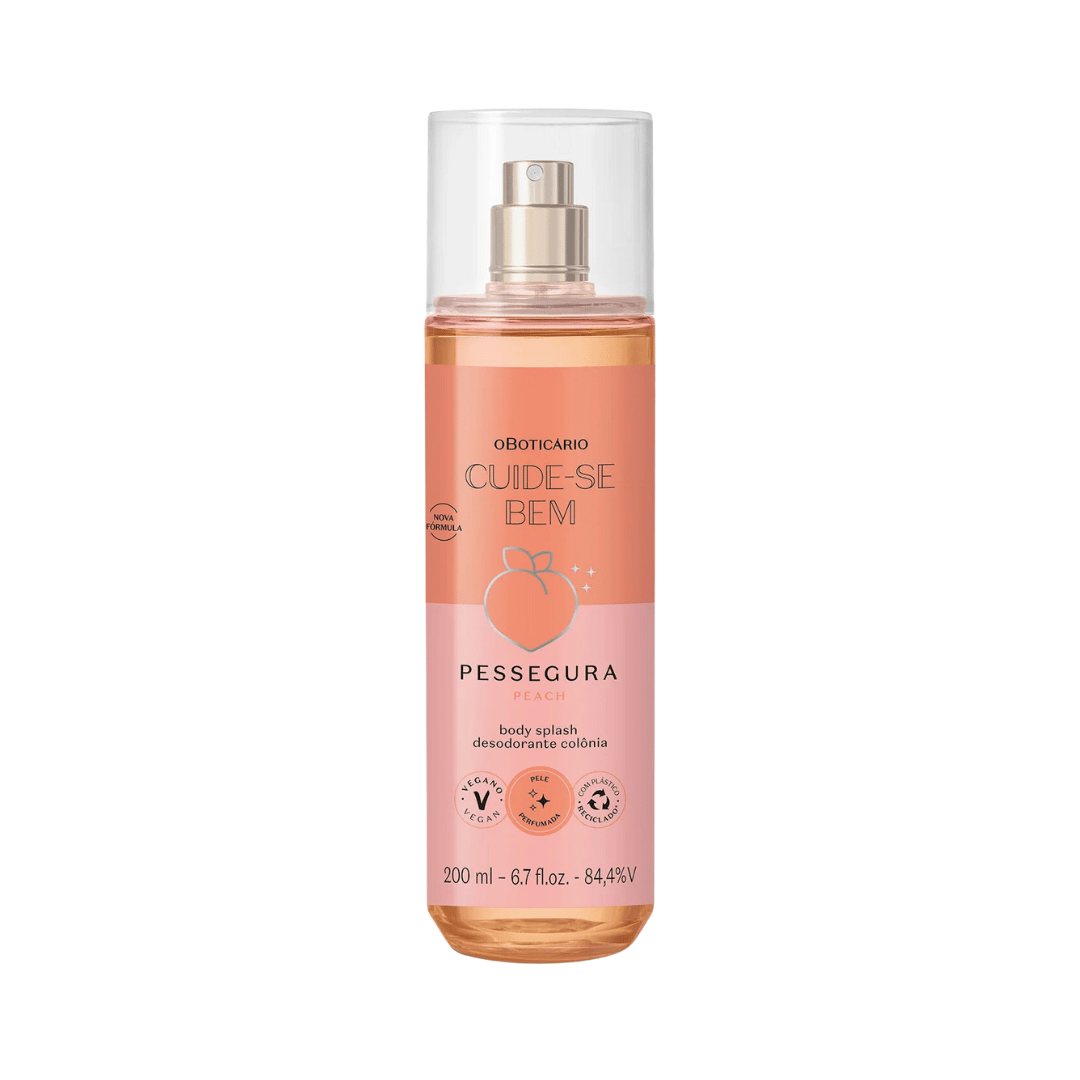 Body Splash Desodorante Colônia Cuide-se Bem Pessegura 200ml
