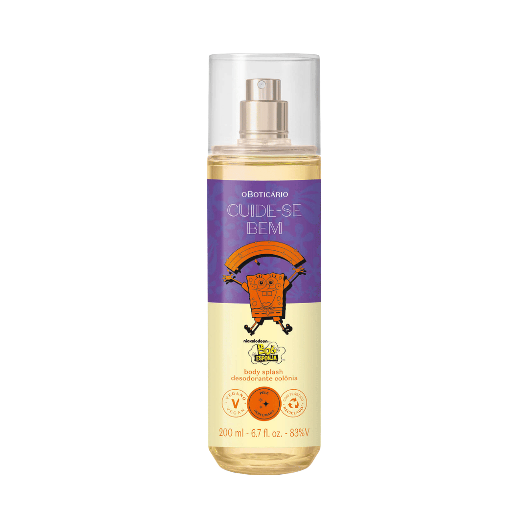 Body Splash Desodorante Colônia Cuide-se Bem Bob Esponja 200ml