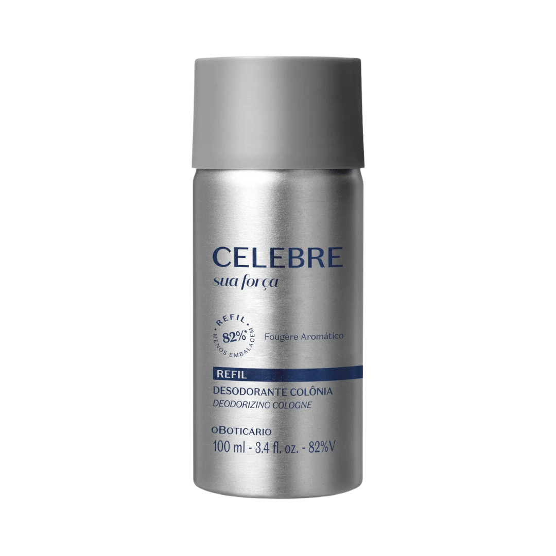 Refil Celebre Sua Força Desodorante Masculino Colônia 100ml