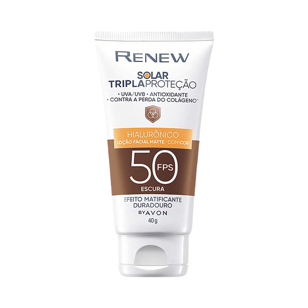 Protetor Solar FPS 50 Renew Com Cor - Escura