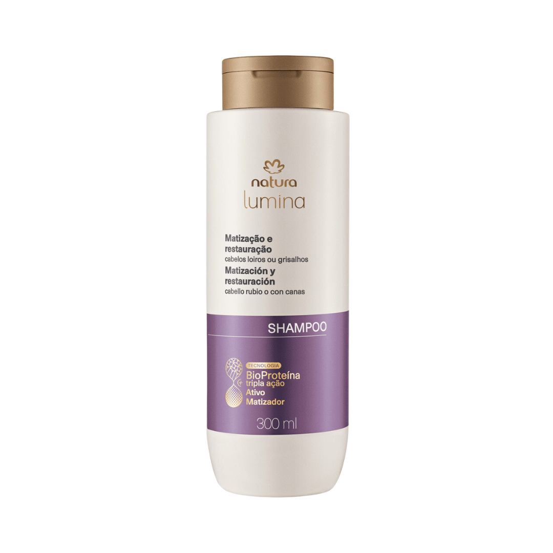 Shampoo Matizador para Cabelos Loiros e Grisalhos Lumina 300ml