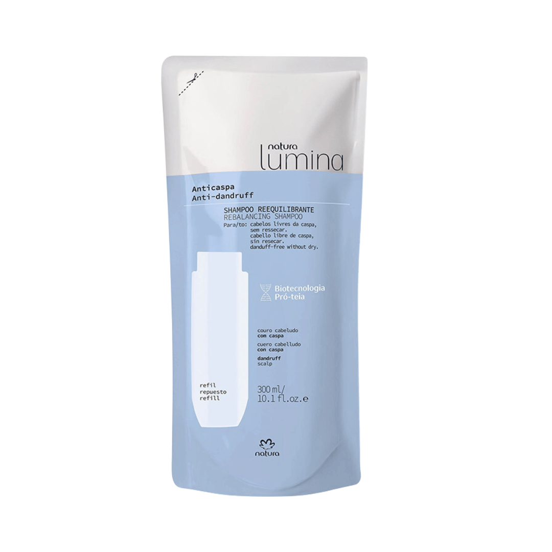 Refil Shampoo Reequilibrante Anticaspa Lumina 300ml