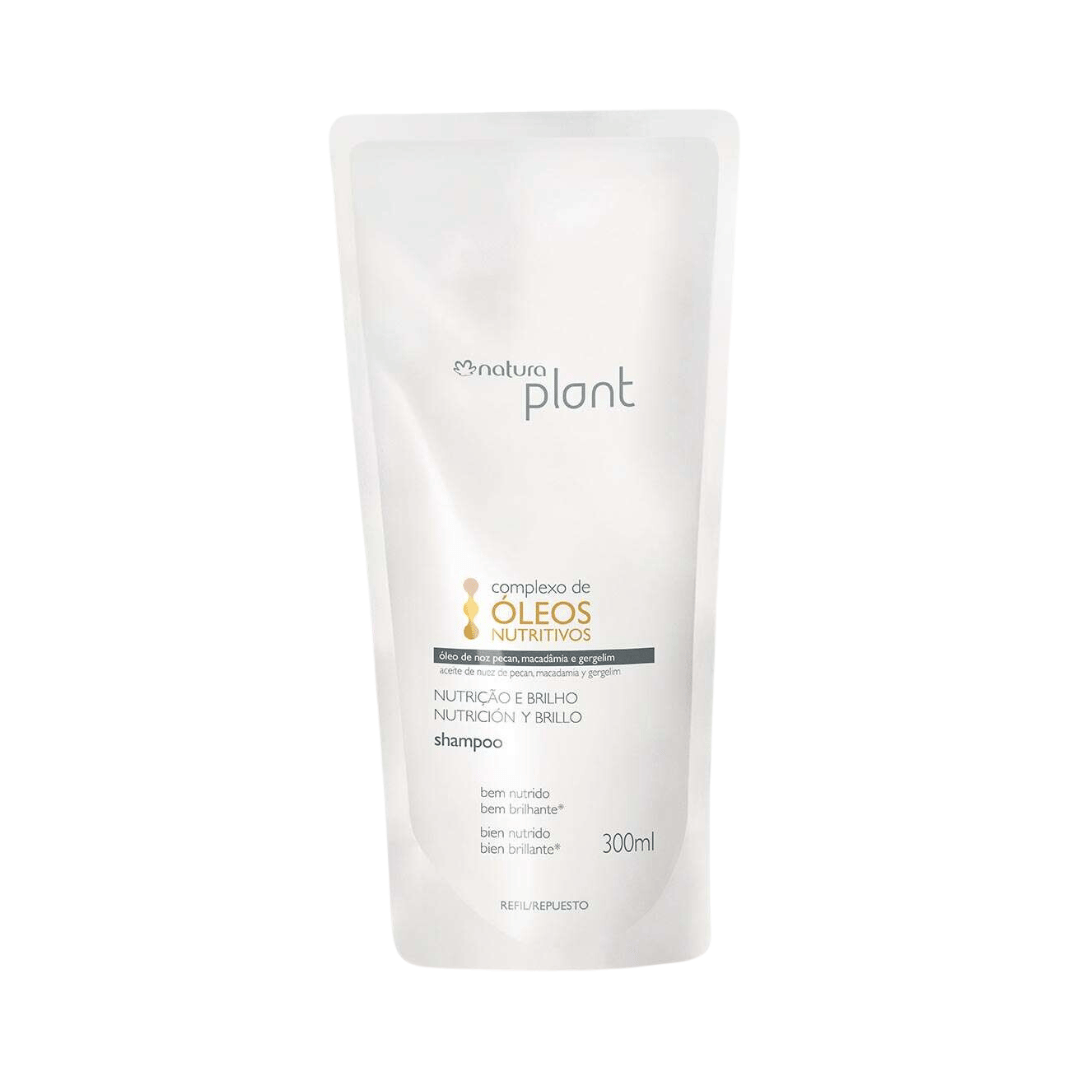 Refil Shampoo Nutrição e Brilho Natura Plant 300ml