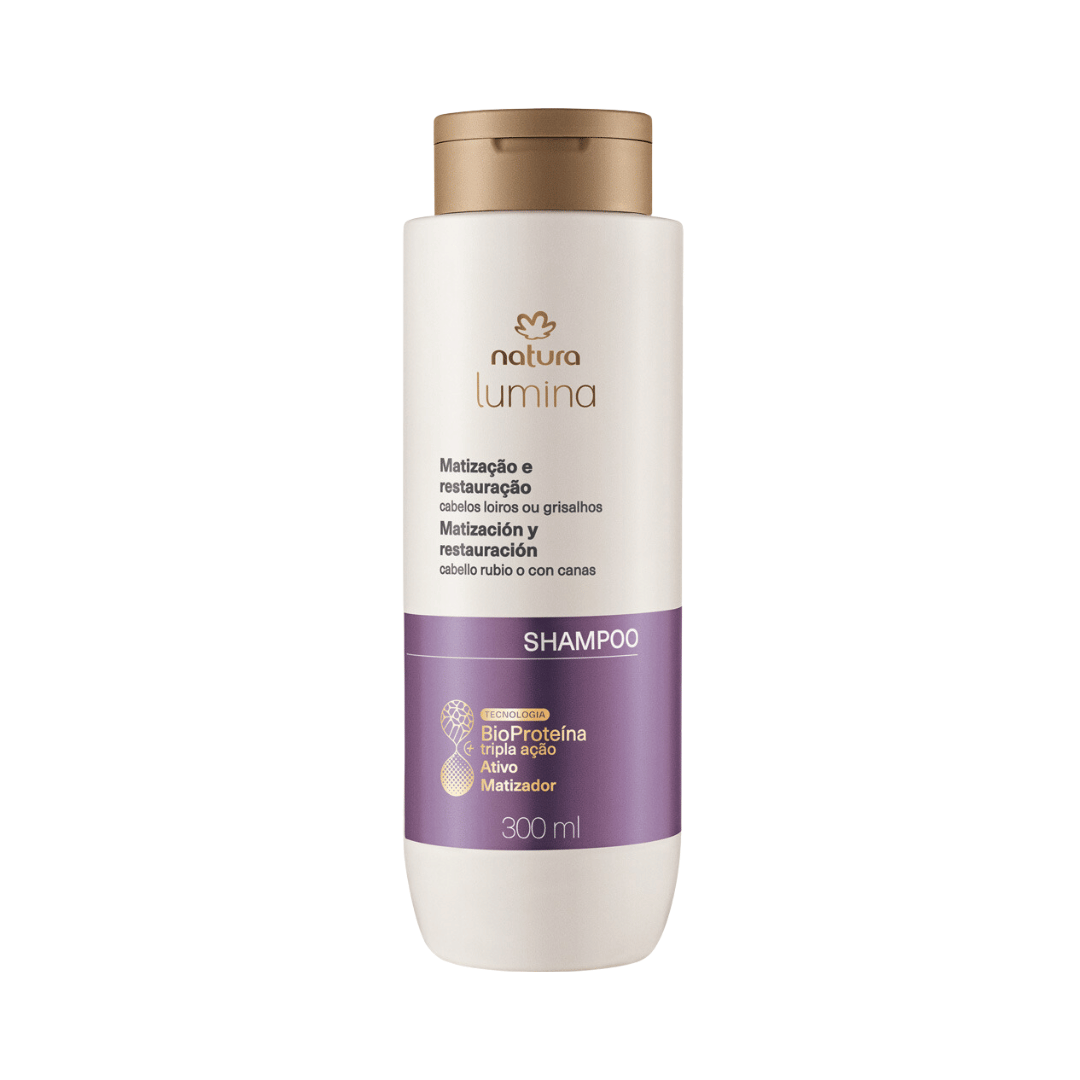 Shampoo Matizador para Cabelos Loiros e Grisalhos Lumina 300ml