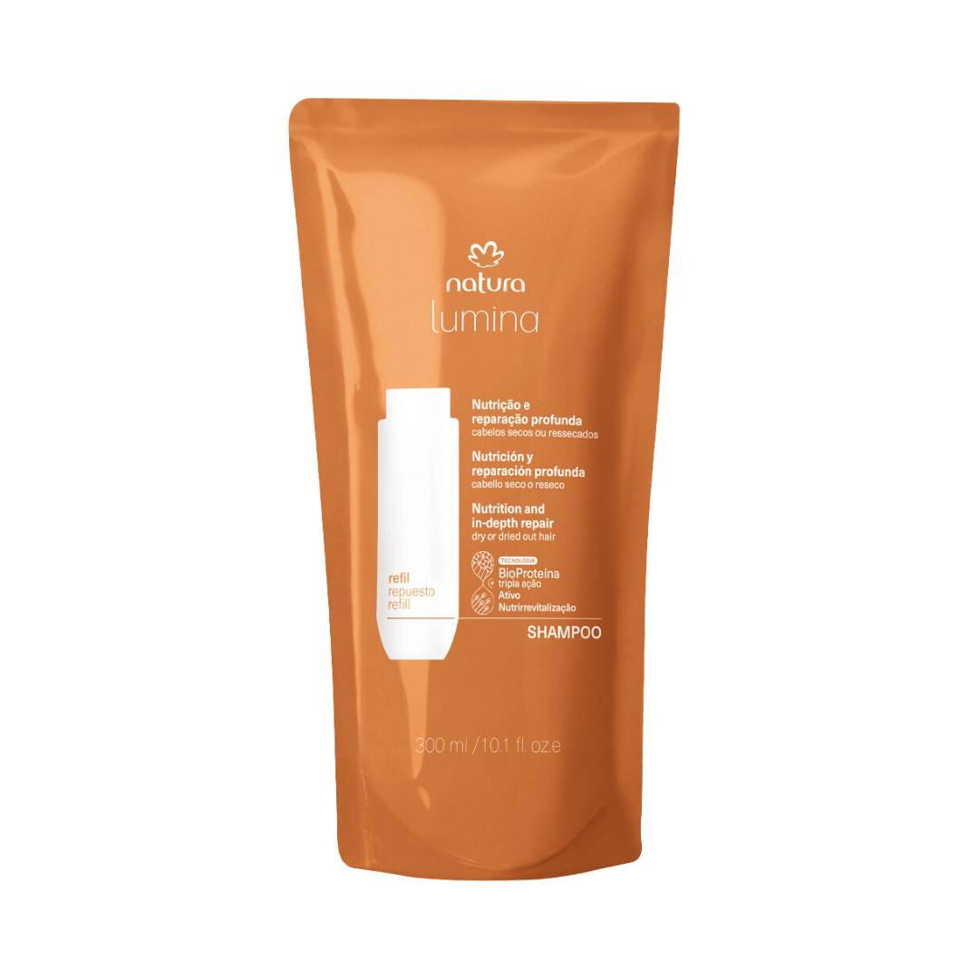 Refil Shampoo Nutritivo para Cabelos Secos ou Ressecados Lumina 300ml