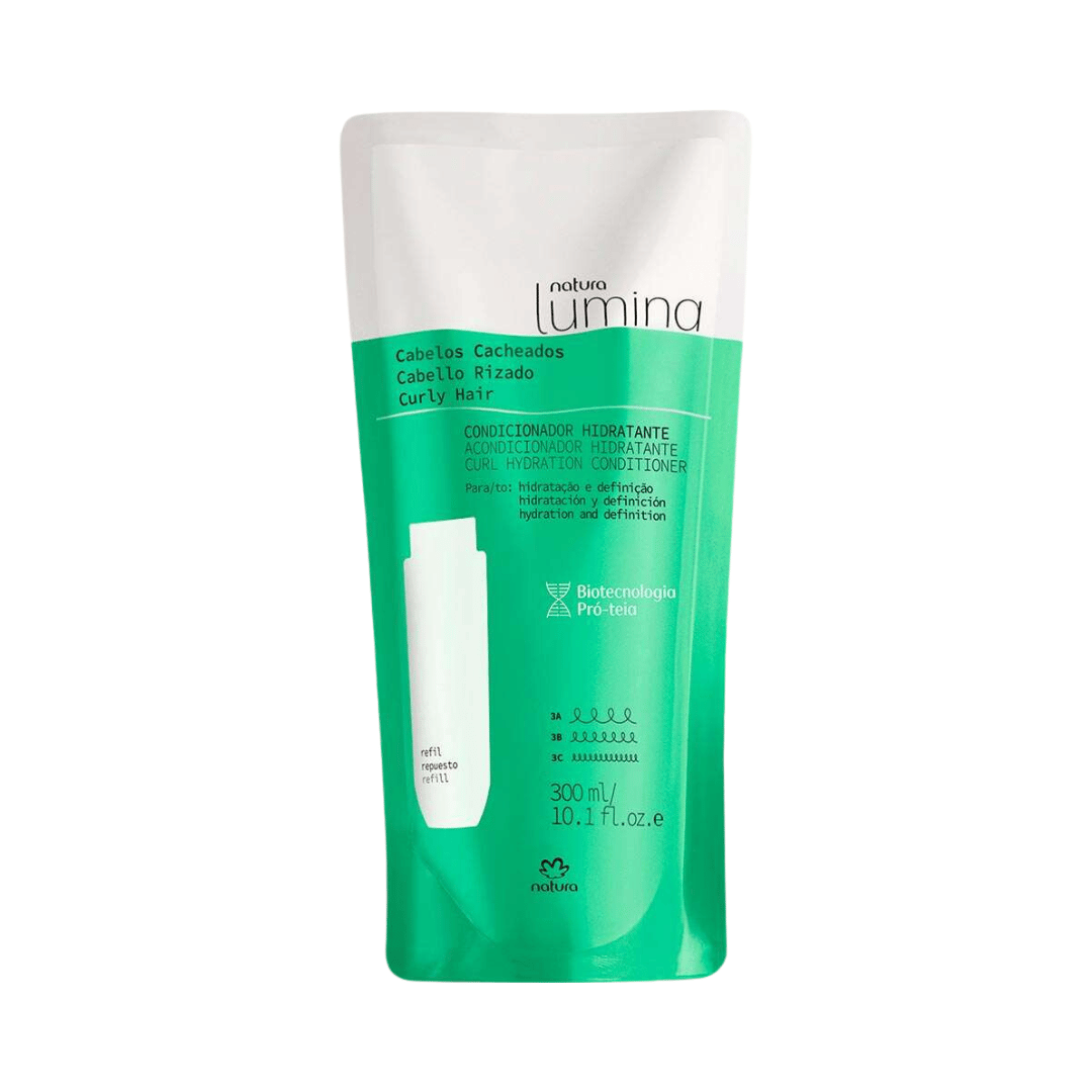 Refil Condicionador Hidratante para Cabelos Cacheados Lumina 300ml